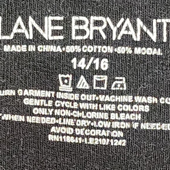 Lane Bryant Black Sparkle Sequin Front Cotton Modal Back Dressy Tank Size 14/16 - Picture 16 of 16